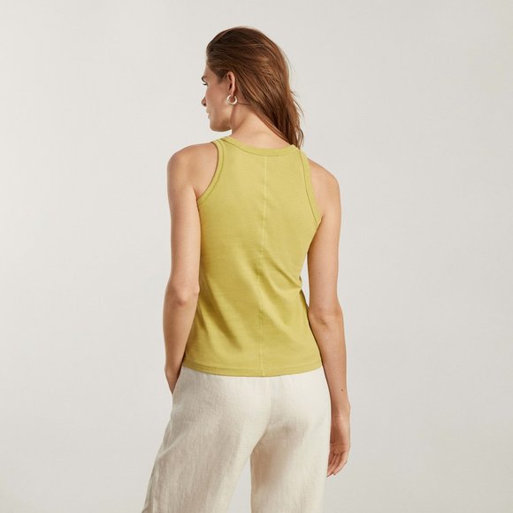 Everlane Cutaway Tank Top Green Leek XXL - Picture 4 of 8